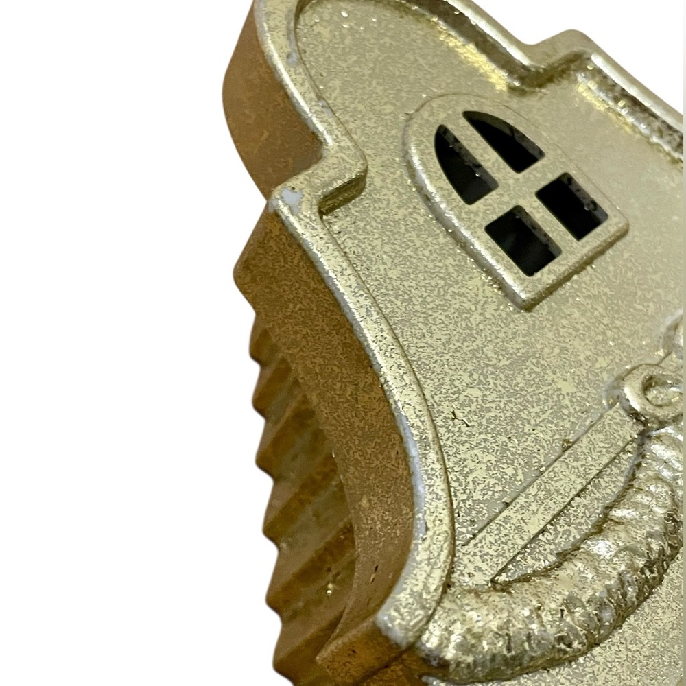 Wondershop Metallic Gold House Christmas Village Building - Set of 2 - Picture 6 of 9